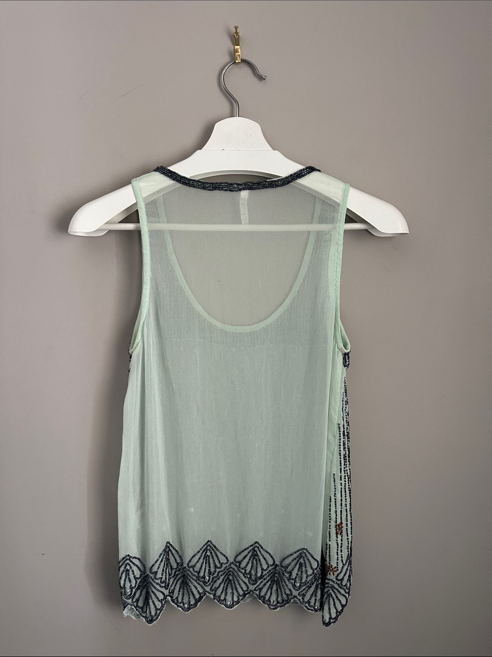 Willow & Clay Mint Green Beaded Tank Top - Picture 12 of 15